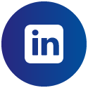 Ikona LinkedIn na&nbsp;niebieskim tle