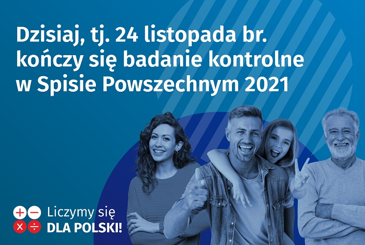 24 listopada br. kończy się badanie kontrolne w Spisie Powszechnym 2021 
