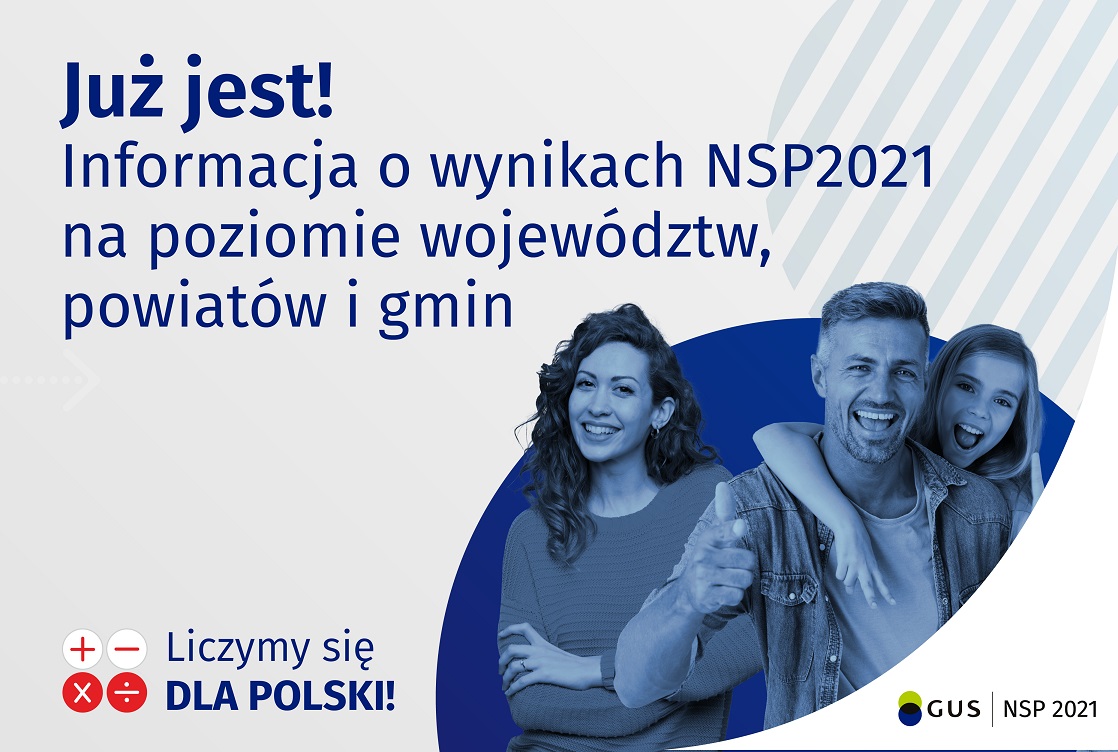 Informacja o wynikach NSP2021 na poziomie województw, powiatów i gmin